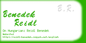 benedek reidl business card